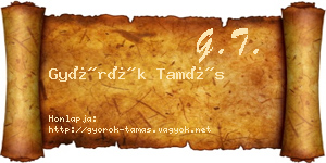 Györök Tamás névjegykártya